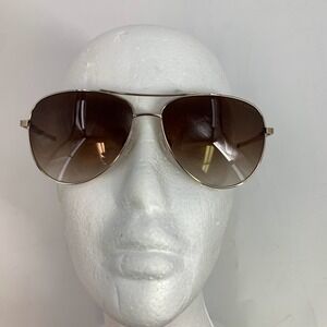 Ted‎ Baker London Gold Aviator Sunglasses TWS226 57-14 Brown Gradient Lenses